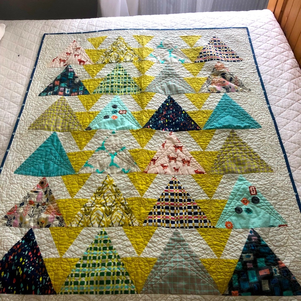 Handmade safari baby quilt